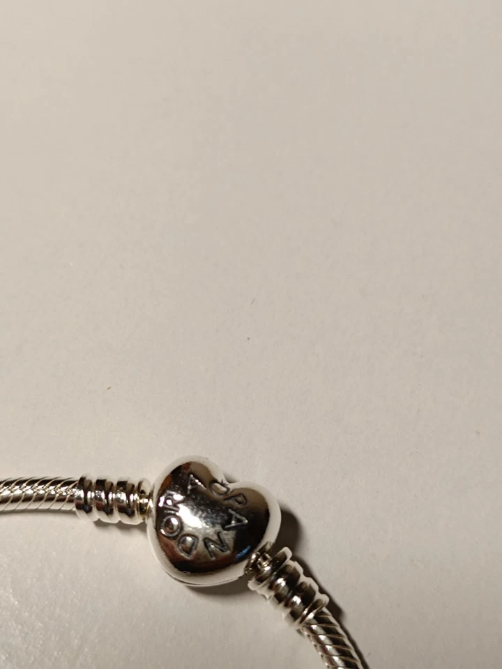 Pandora Moments Herz und Schlangen-Gliederarmband Sterling-Silber 590719-17 - Bild 4 von 4