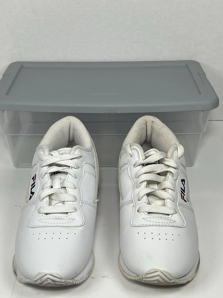 FILA Machu Women White Classic Tennis Pickleball Handball Sneakers Size 8.5 EUC - Image 2 of 4