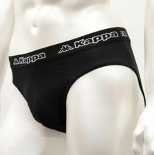 6 Men's Kappa Stretch Cotton Briefs with Elastic Outer Logged Art K1111