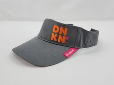 Dunkin Donuts DNKN' Visor Hat Cap Embroidered Gray - One Size Fits All - New