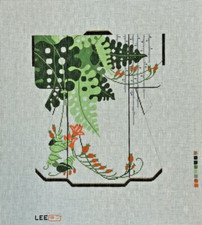 Lee Orange Blossom Kimono SPM347 8 x10 Handpainted Needlepoint Canvas Design
