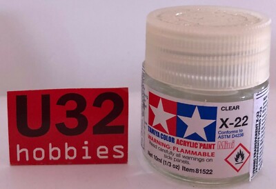 TAMIYA 81522 X-22 Acrylic Paint Gloss Varnish For Modeling 10Ml