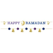 RAMADAN Eid Mubarak DELUXE BANNER KIT  Birthday Party Holiday Supplies Blue