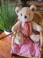 Süßer alter VintageTeddy Bär groß Teddybär bewegliche Glieder + Puppenwagen