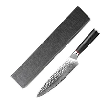 8in G10 handle Damascus steel forged chef's knife, professional kitchen knife