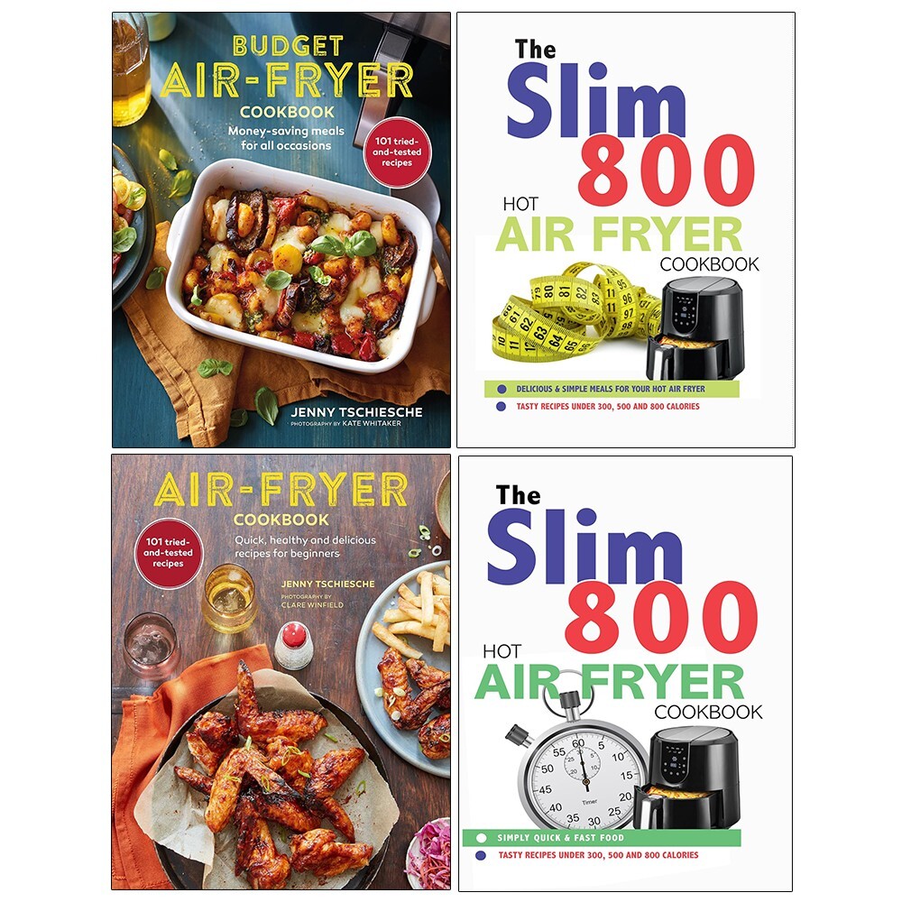 Budget Air-Fryer Cookbook HB,Slim 800 Hot Air Fryer Recipe,Air-Fryer 4 Books Set