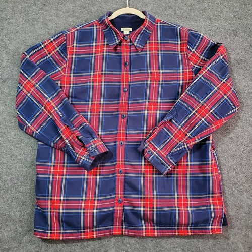 VTG LL Bean Fleece Lined Flannel Shirt 