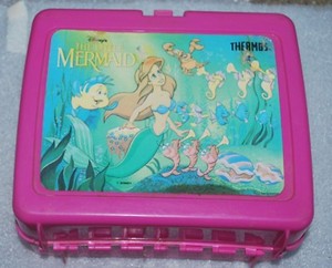 little mermaid lunch box with thermos