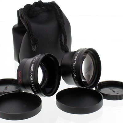 Telephoto and Wide Angle Macro Lens kit for Sony Handycam Camcorders,US  seller
