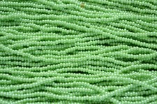 Opaque Light Green Luster Czech PRECIOSA glass rocailles 11/0 seed beads
