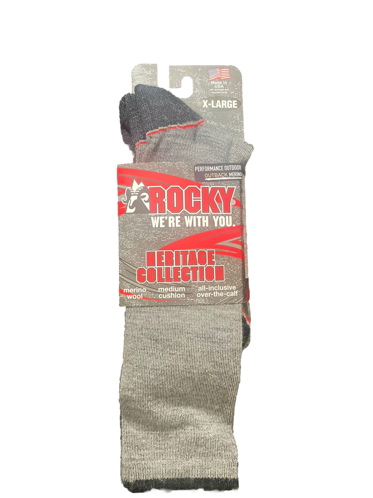 ROCKY OUTBACK Merino HIKING OVER THE CALF SOCK XL 13-15