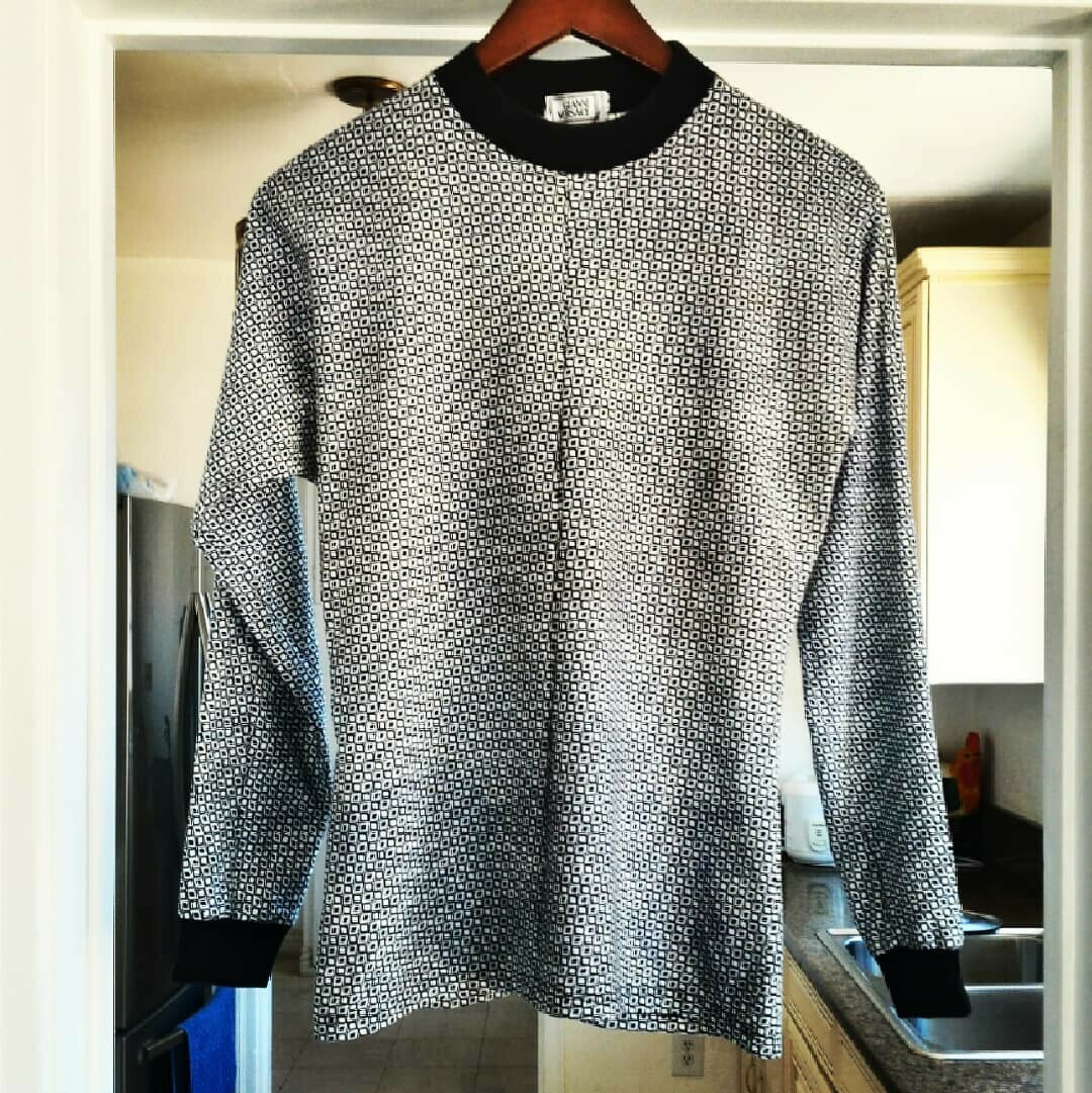 Authentic Gianni Versace Geometric Pattern Black/… - image 5