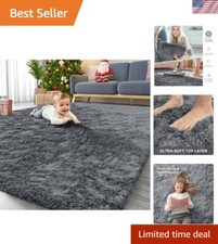 Luxurious 5x8 Shaggy Area Rug for Living Room  Bedroom   Non-Slip Comfort