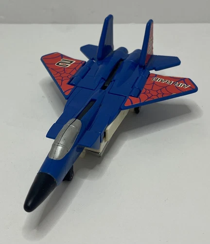 VTG 1985 AIR RAID 2 Autobot, Blue & Red Jet Transformer Hasbro