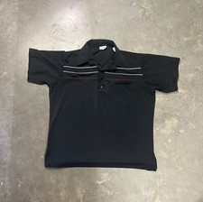 King Louie Embroidered Mens L Bowling Shirt Vtg 70s Black USA Rogers Arkansas