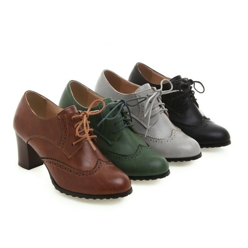 New Spring Brogue Oxfords Lace Up Med 