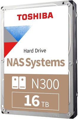Toshiba N300 16TB NAS HDD 512MB Cache   Zuverlässiger Speicher für RAID & NAS Systeme