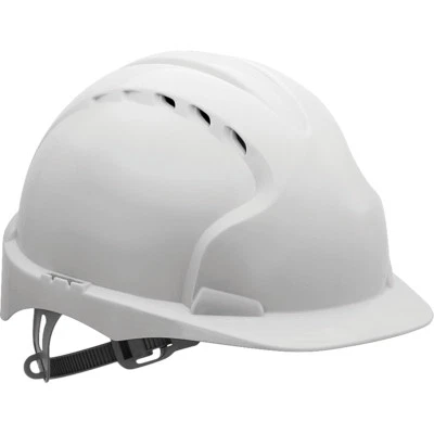 Schutzhelm Bauhelm Helm HDPE-Kunststoff Top Qualität JSP Weiß Gr. 53 - 64cm NEU - Bild 1 von 2