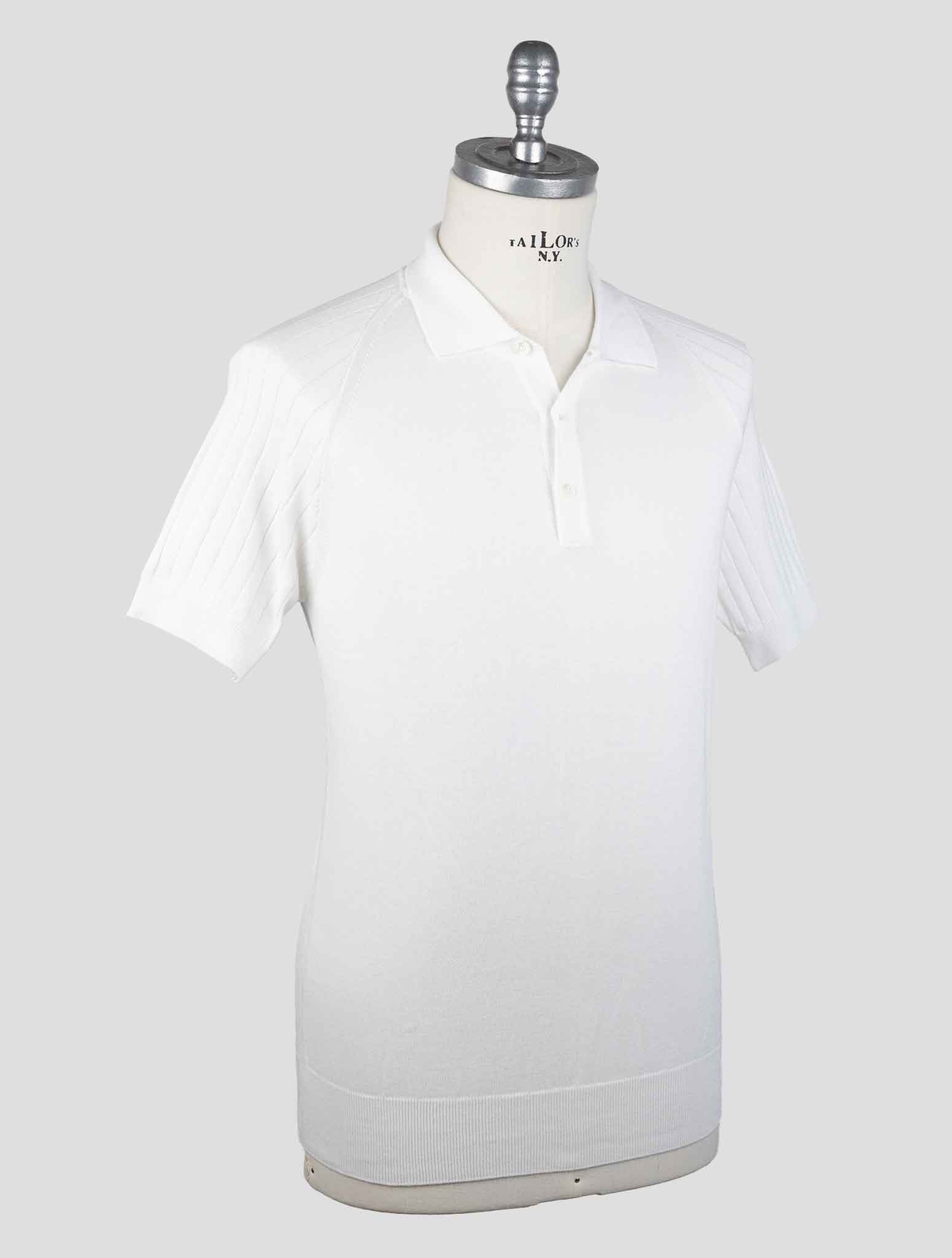 НОВОЕ БЕЛОЕ ХЛОПКОВОЕ ПОЛО LUIGI BORRELLI US 46 - EU 56 LBMZ9