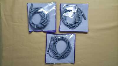 3pc Laparoscopic Monopolar Cable Cord one side 4mm Female hole & other side 8mm 