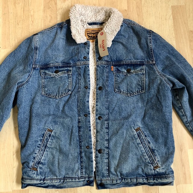 levi's orange tab sherpa trucker jacket