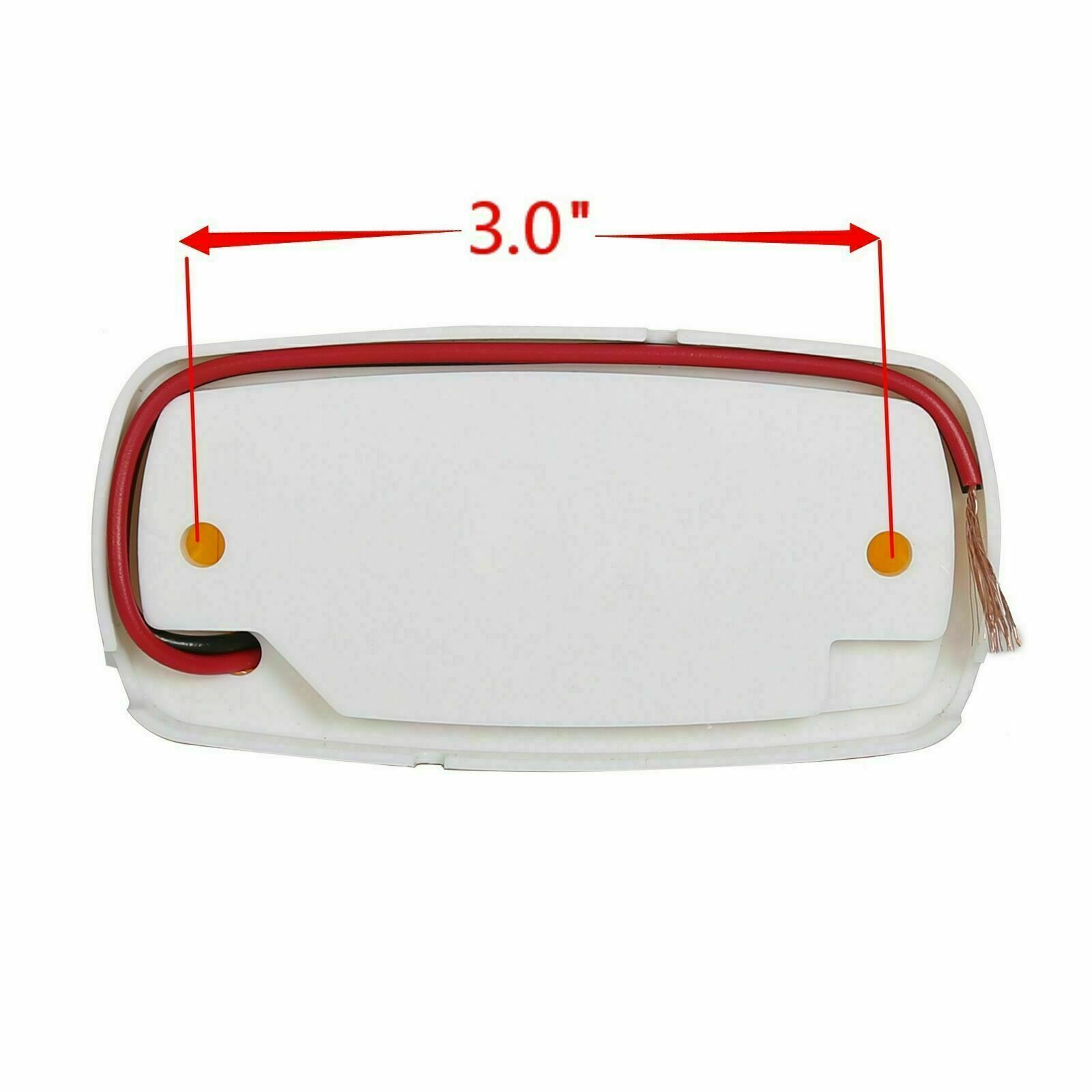 5PCS Red LED Double Bullseye Camper RV Roof Side Marker Clearance Light Lamp