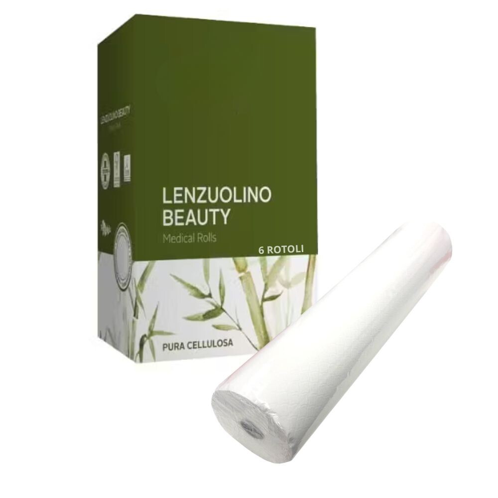 Fornitura 6 Rotoli Lenzuolino Medico 80mt - Carta Lettino 2 Veli 60cm