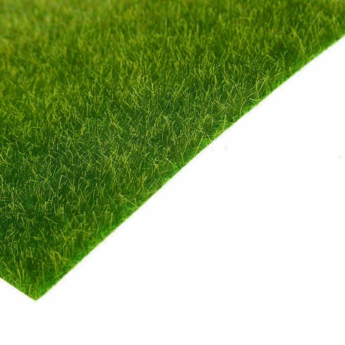 1/2/3/4/6/10 Pcs Artificial Green Grass Mat Fake Lawn Dollhouse Garden Ornament - Picture 9 of 18