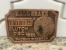 1983 HALL BRAKE PHOENIX CASPER BELT BUCKLE Vtg USA Hit Line