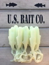 Curly Tail Swimming Minnow 4" Color Glow In The Dark Lot Of 15 Wham Fisheze