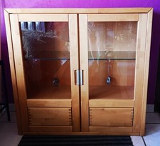 Hängeschrank, Hängevitrine und Wandboard Erle Teilmassiv geölt