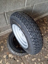 RUOTA COMPLETA RIMORCHIO CARRELLO 10 POLLICI ATTACCO FIAT 4.00-10C MITAS B14 74J