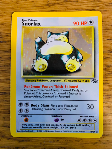 Snorlax (11/64) Holo Jungle Set Pokemon Card! FAST & FREE P&P! - Picture 4 of 78