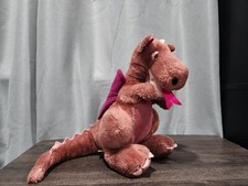Vintage Dakin Purple Pink Dragon Plush 12" Stuffed Animal Toy 1983 Burgundy