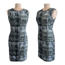 MM Lafleur Sz 10 Crackle Aditi Dress Sheath Sleeveless Office Career USA Made