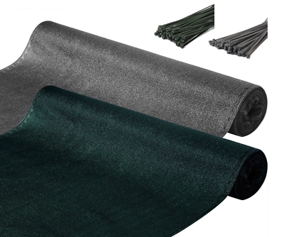 Sichtschutznetz 1,2x10m HDPE 150g/m² - Zaunblende In Anthrazit, UV- & Windbeständig, Inkl. 50 Kabelbinder