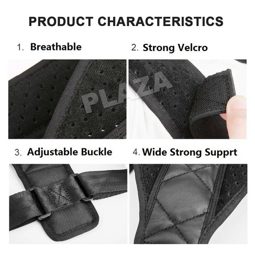 Adjustable Posture Clavicle Support Corrector Back Straight Shoulder Brace Strap - Picture 5 of 12