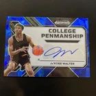 JA'KOBE WALTER 2023-24 PRIZM DRAFT COLLEGE PENMANSHIP Blue Cracked Ice AUTO 1/75