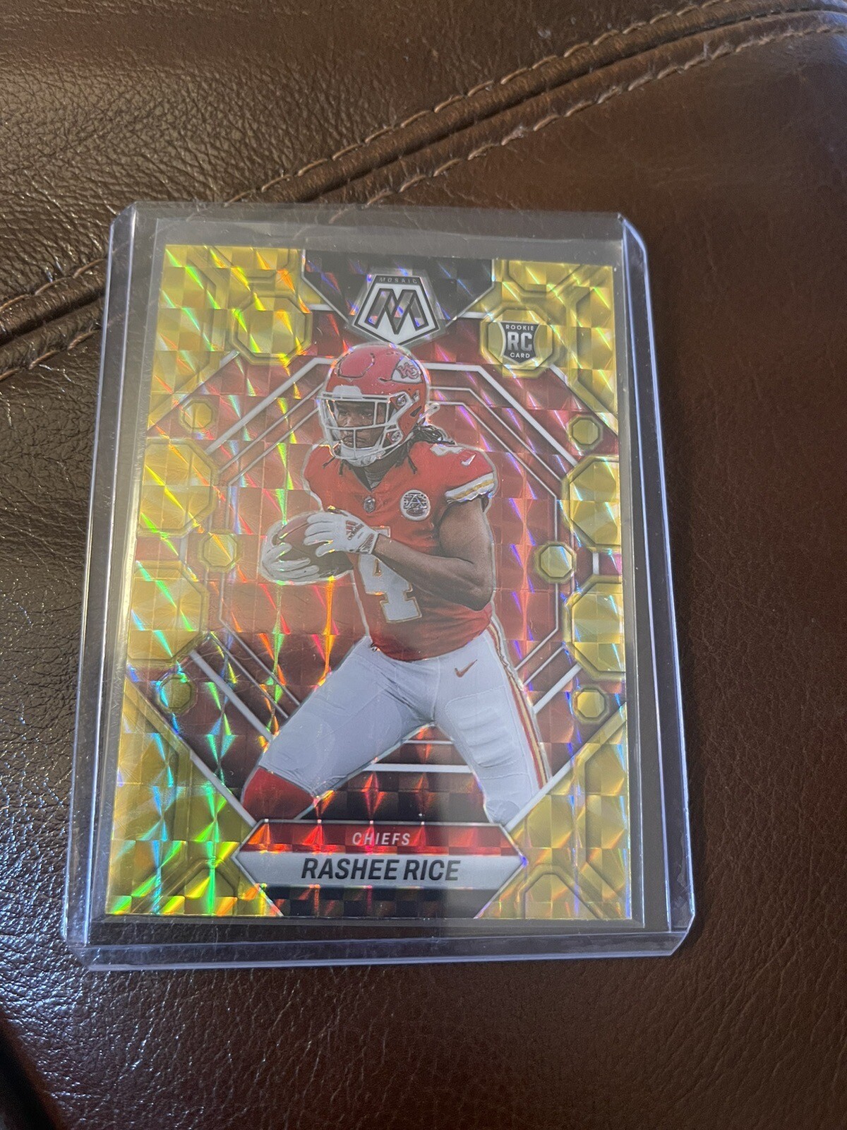 2023 Panini Mosaic Rashee Rice Reactive Yellow Prizm #357 Rookie RC KC Chiefs