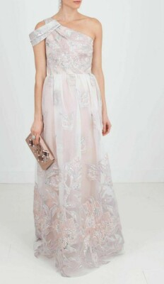 marchesa silver gown