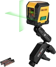 PREXISO 65FT Self Leveling Cross Line Laser Level LED Indicator Rotatable 360°