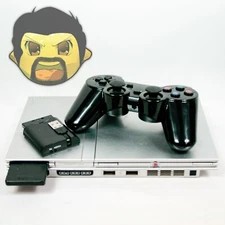 Sony PlayStation 2 PS2 Console Slim Silver Bundle SCPH-7901 Wireless Controller