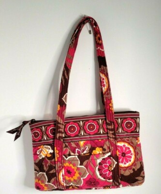 Vera Bradley Carnaby Shoulder Bag Dual Handle 12'' X 8'' Floral Purse Fast Ship
