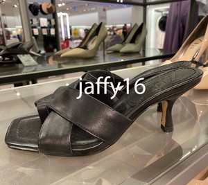 black mid heel mules