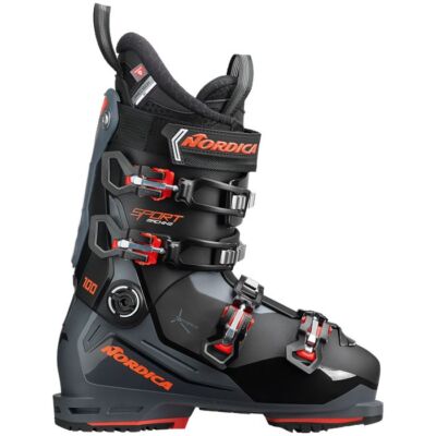 Nordica Sportmachine 3 100 Men's Ski Boots, Black/Gray/Red, M27.5