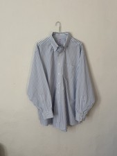 Brooks Brothers Classic Fit Supima Cotton Light Blue Stripe Oxford Men  s 17.5 34