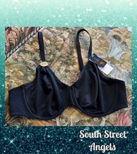 WACOAL 857303 BLACK BACK APPEAL MINIMIZER UNDERWIRE BRA SIZE 40D