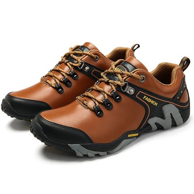 Comfortable Real Leather Shoes Casual Outdoor Hiking Boots for Men Footwear