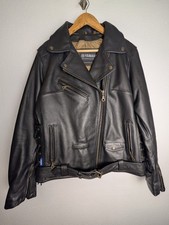 Yamaha Star Vintage Black Leather Motorcycle Jacket Women's Size L EUC Rare Find