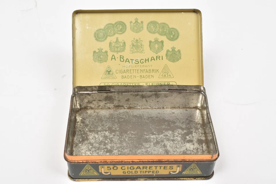 A. Batschari Sleipner - Zigarettendose - Blechdose - 50 Gold Tipped - Vintage - Bild 4 von 4